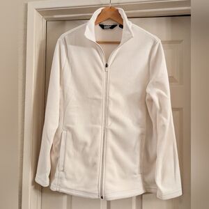 Lands' End Women's White Fleece Jacket